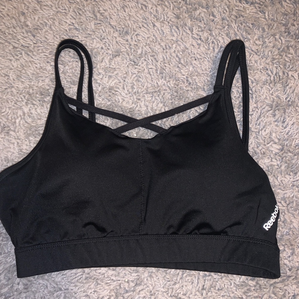 Black reebok Sports Bra